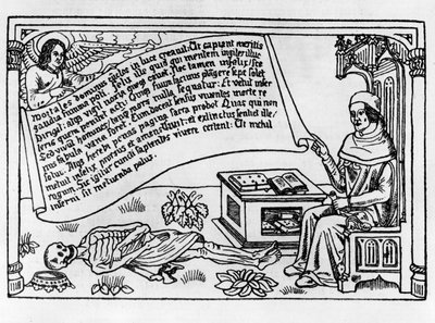 Illustration for the Danse Macabre, Published Paris, 1485 by Guy Marchant